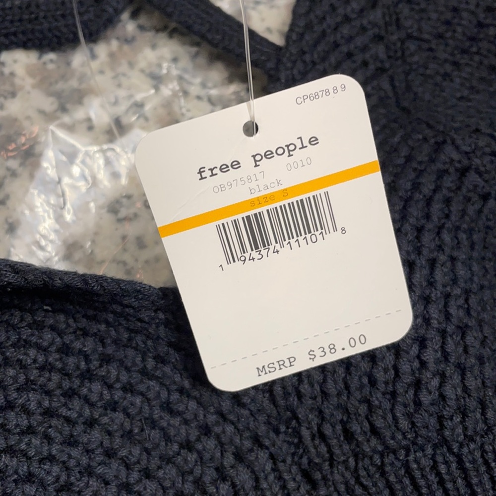 NWT S Free People You wanna brami crochet bra top. black final sale price - Picture 8 of 12